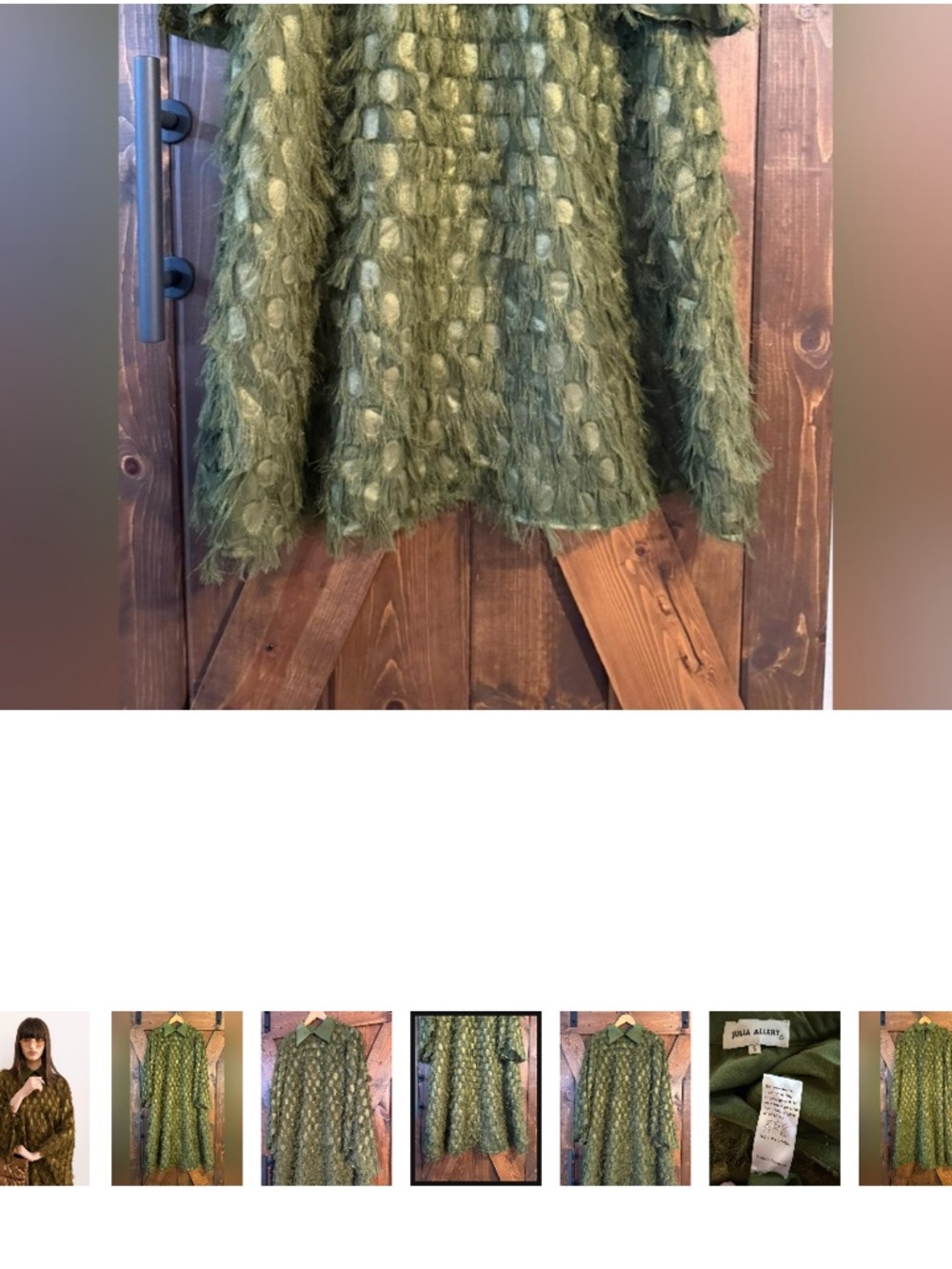 Olive Green Fuzzy Knit Sweater